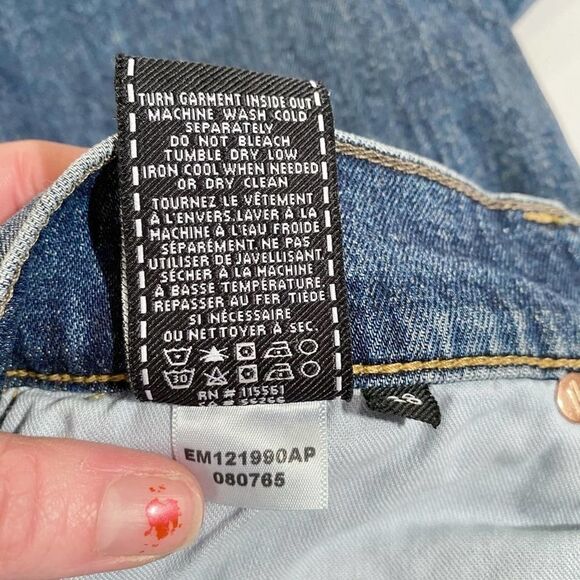 7 for All Mankind straight leg light wash jean - Picture 7 of 9